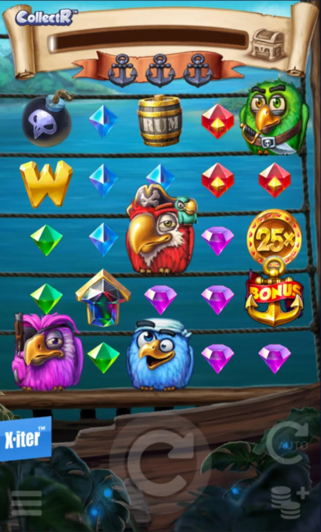 Pirots mobile slot game